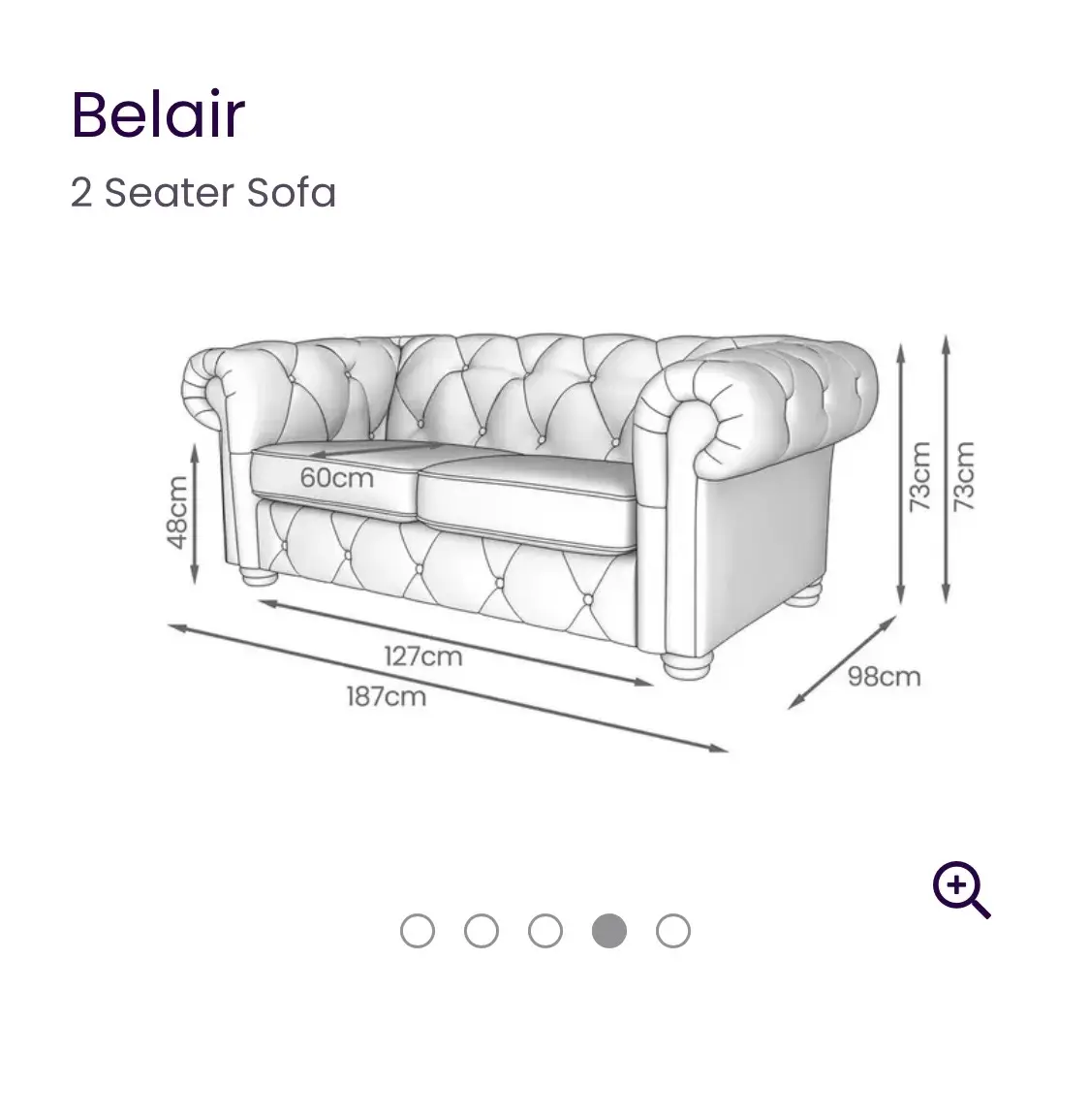 Belair cuddler chair Belair 2 seater sofa