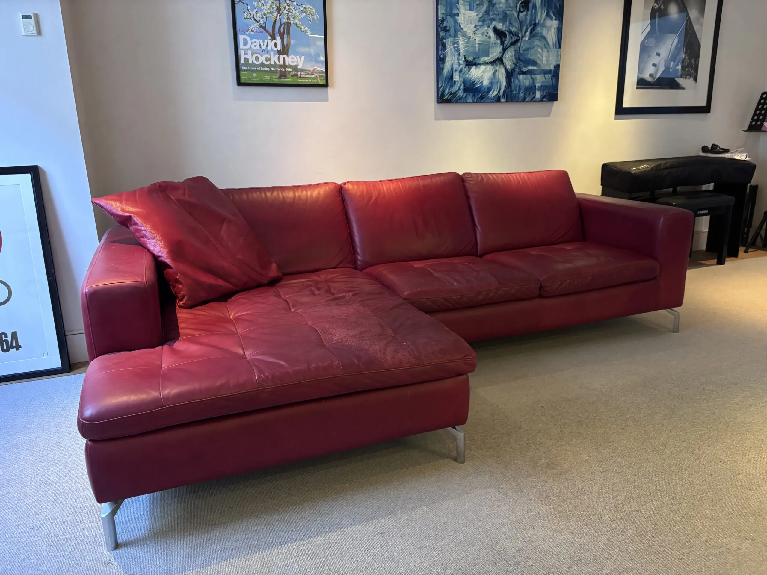 Contemporary Natuzzi Leather Sofa