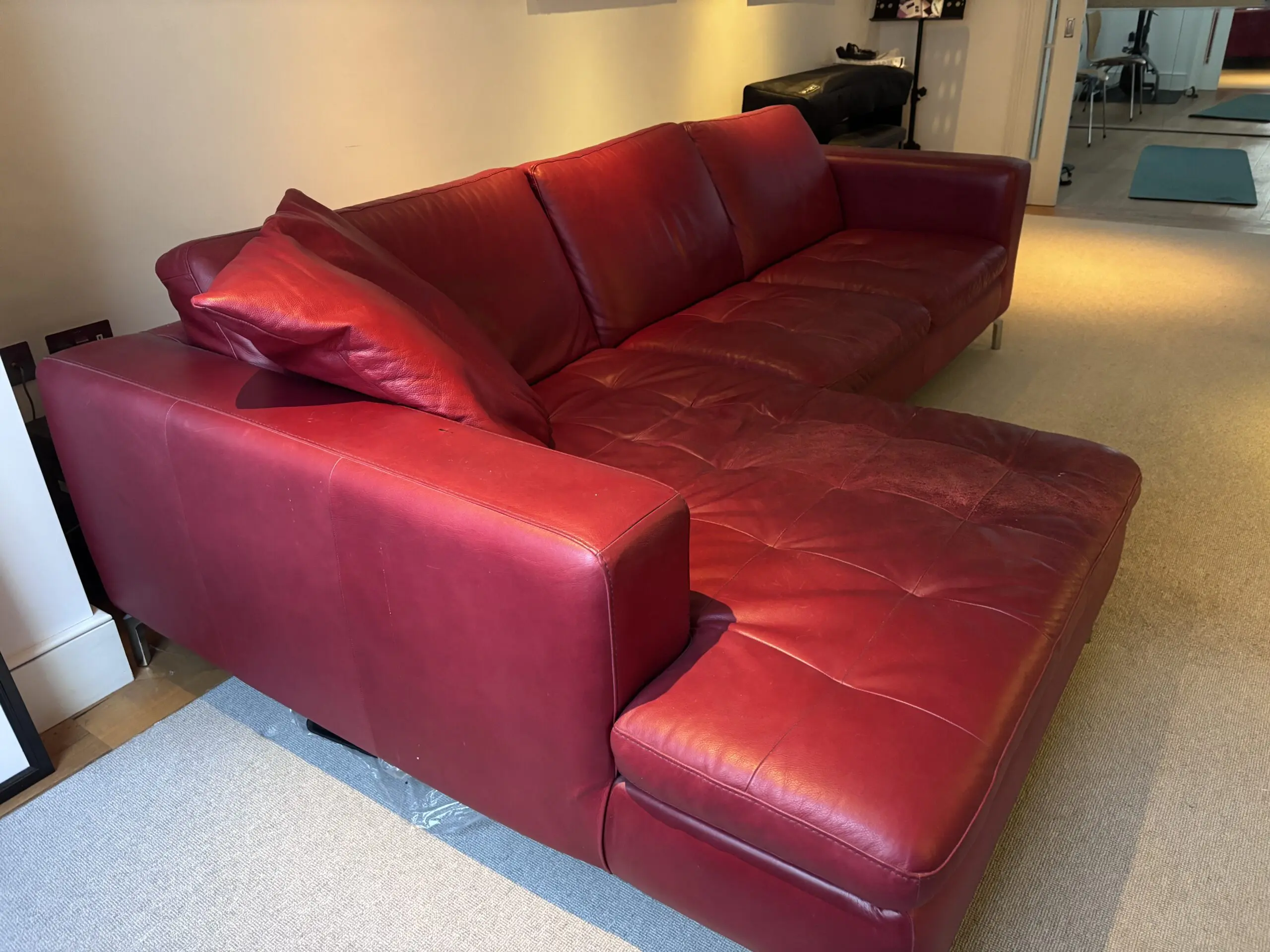 Contemporary Natuzzi Leather Sofa