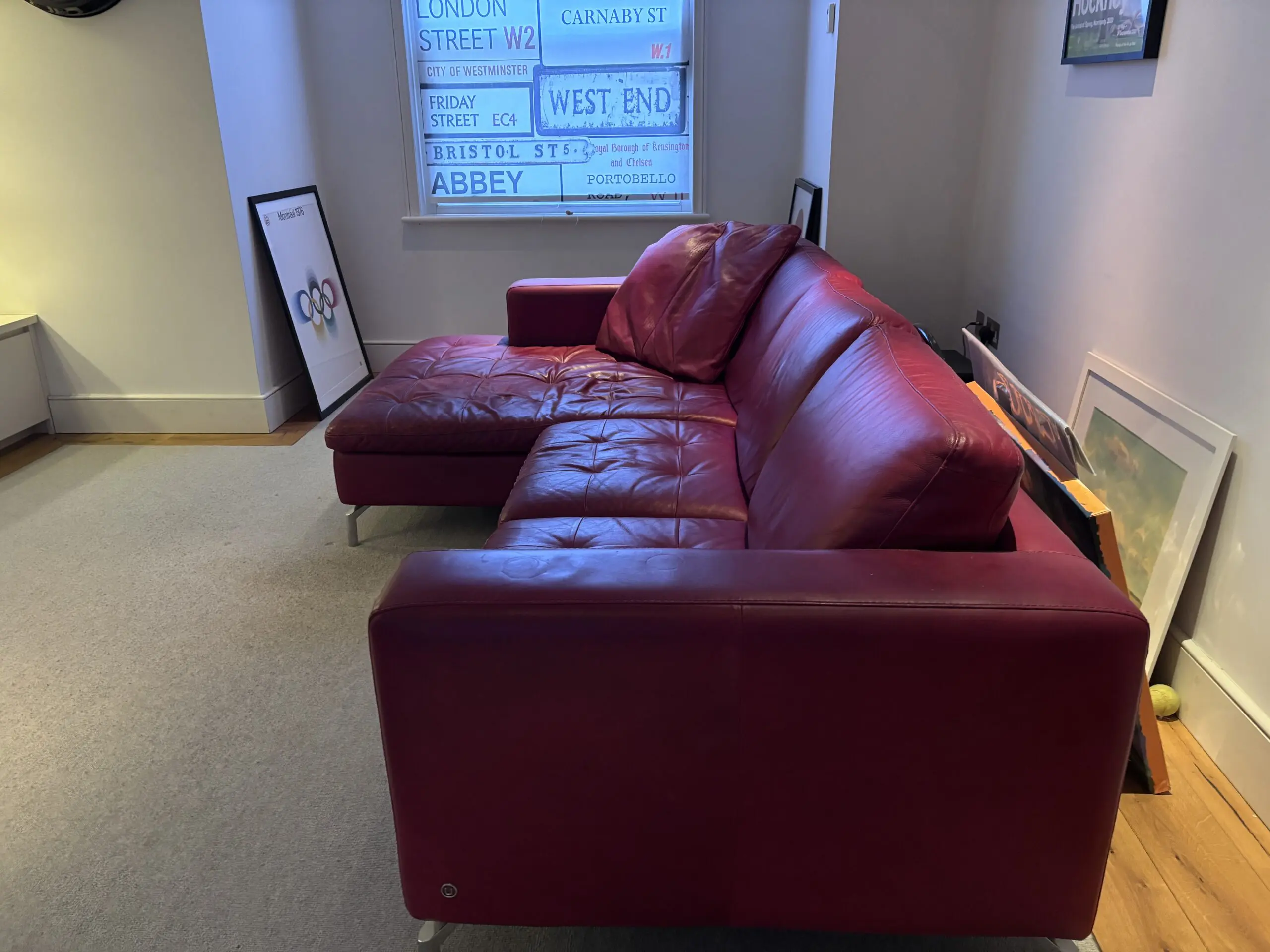 Contemporary Natuzzi Leather Sofa