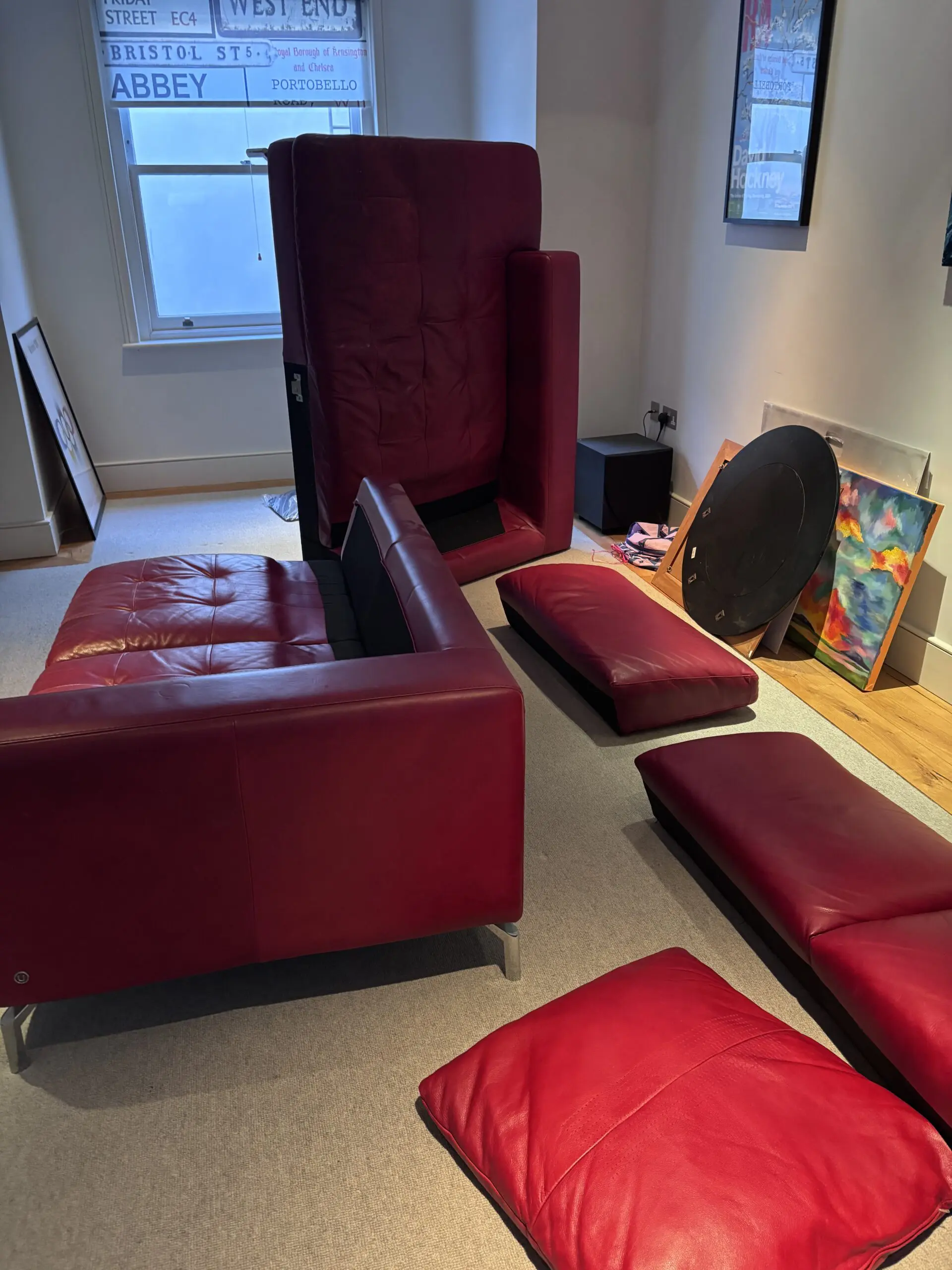 Contemporary Natuzzi Leather Sofa