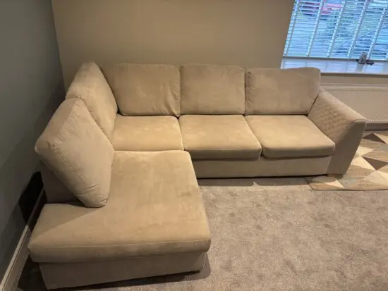 DFS silver corner sofa