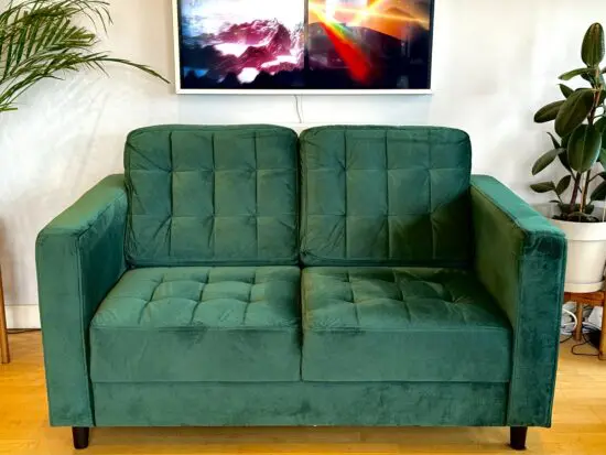Wayfair Jodi Velvet 2 Seater Sofa in Emerald Green