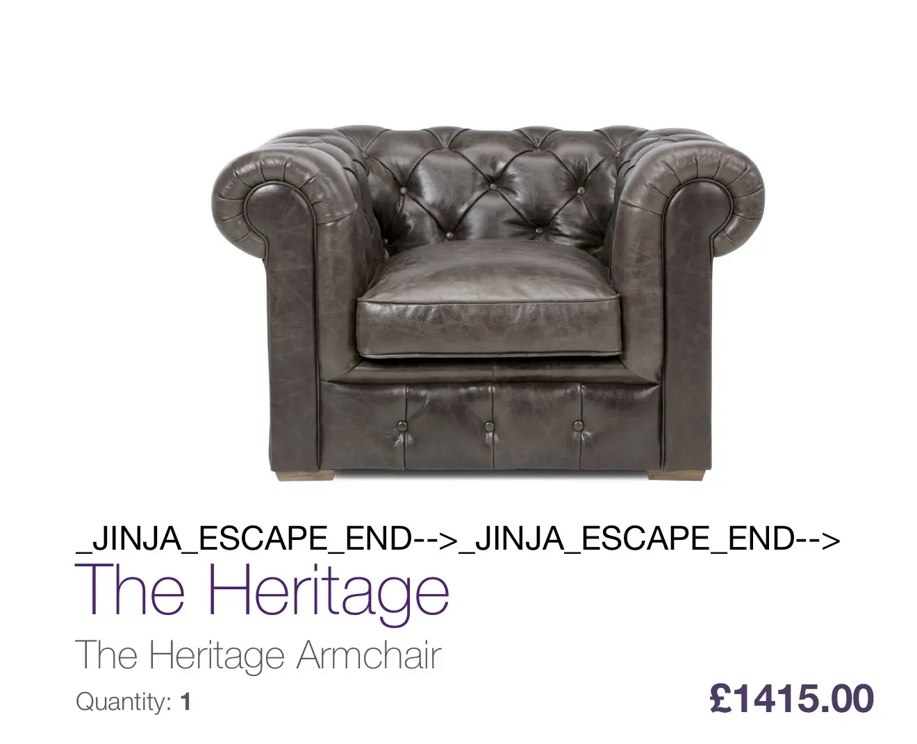 DFS Heritage leather Chesterfield Sofa set