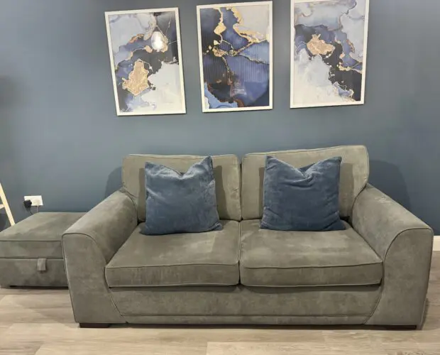 DFS DFS Grey orka sofa, chair and footstool