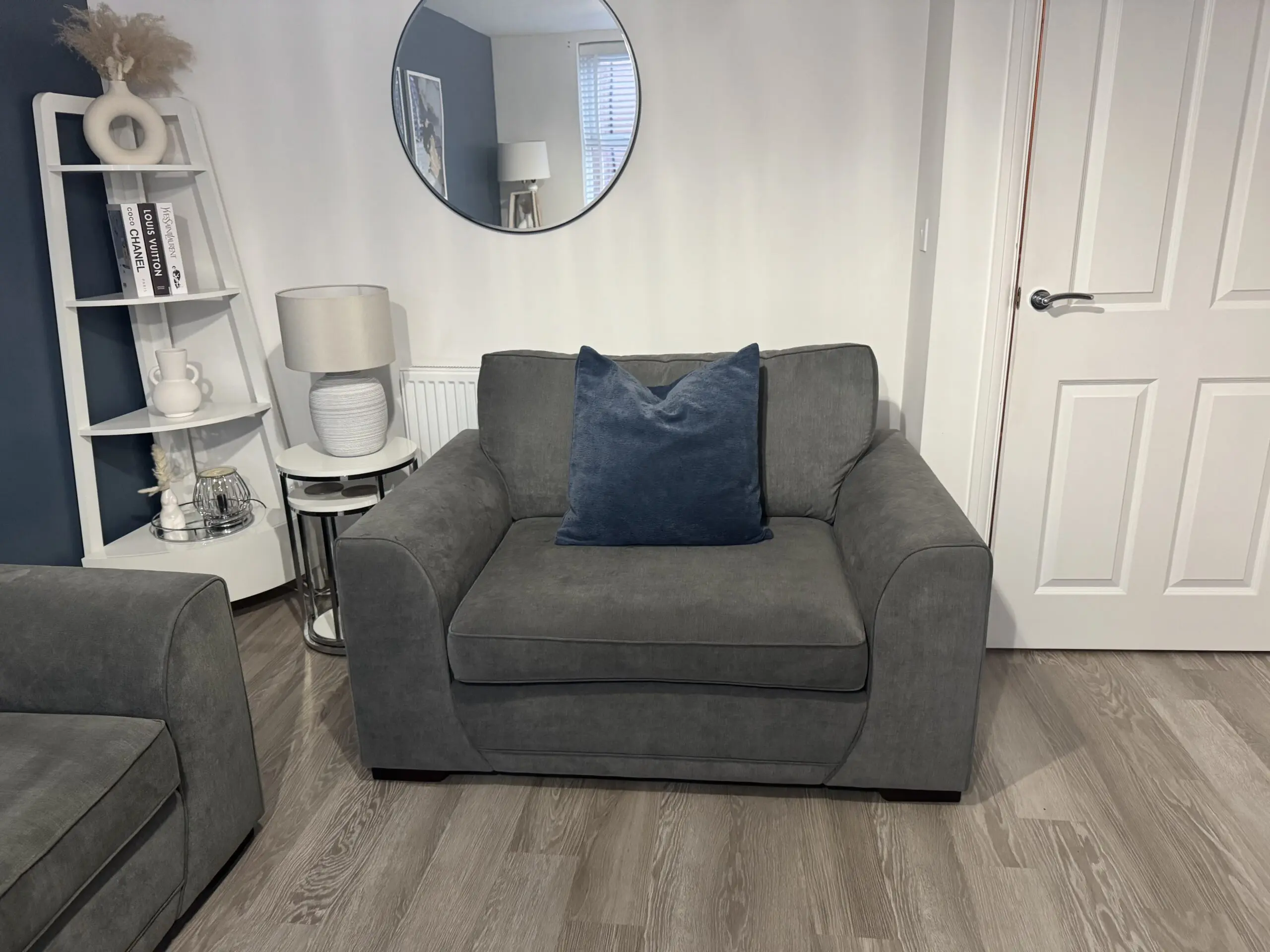 DFS DFS Grey orka sofa, chair and footstool