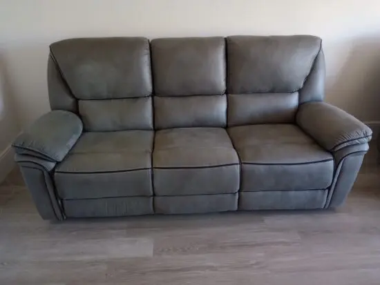 Boston Grey 3 and 2 seater Manual Recliner Sofas
