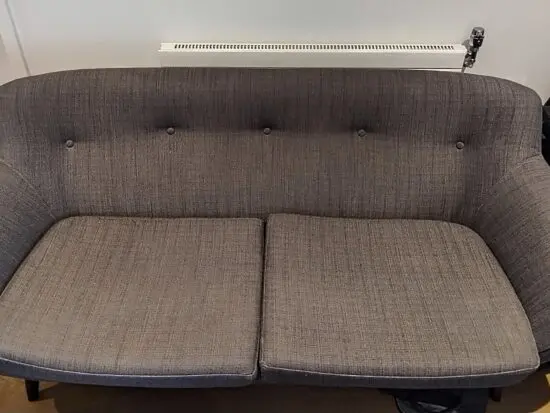 2.5 seater dark grey fabric