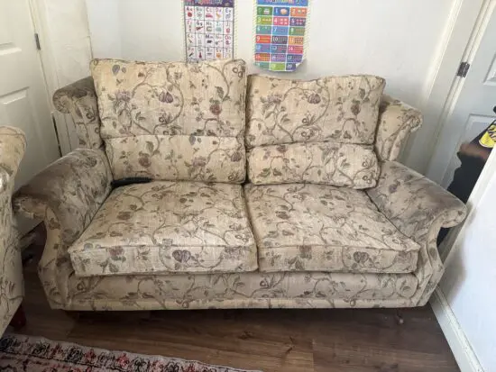 Flowery designed chair