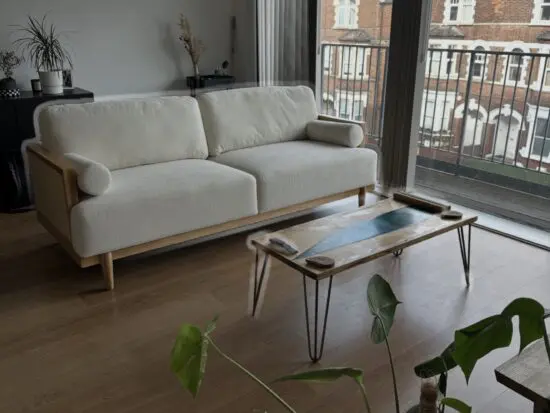 Rio Rattan 3 Seater Sofa Dusk White