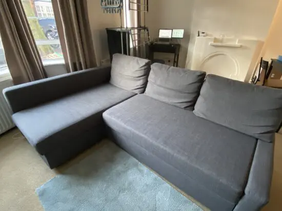 Ikea 3-seat sofa-bed with chaise longue