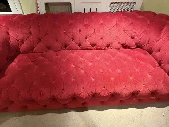 DFS velvet Chesterfield