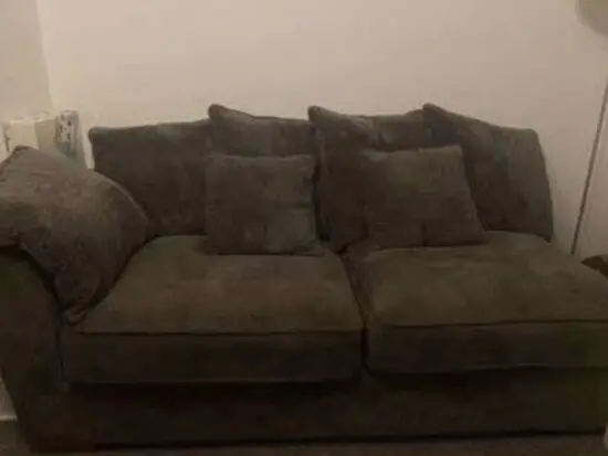 Left hand corner sofa with storage footstool