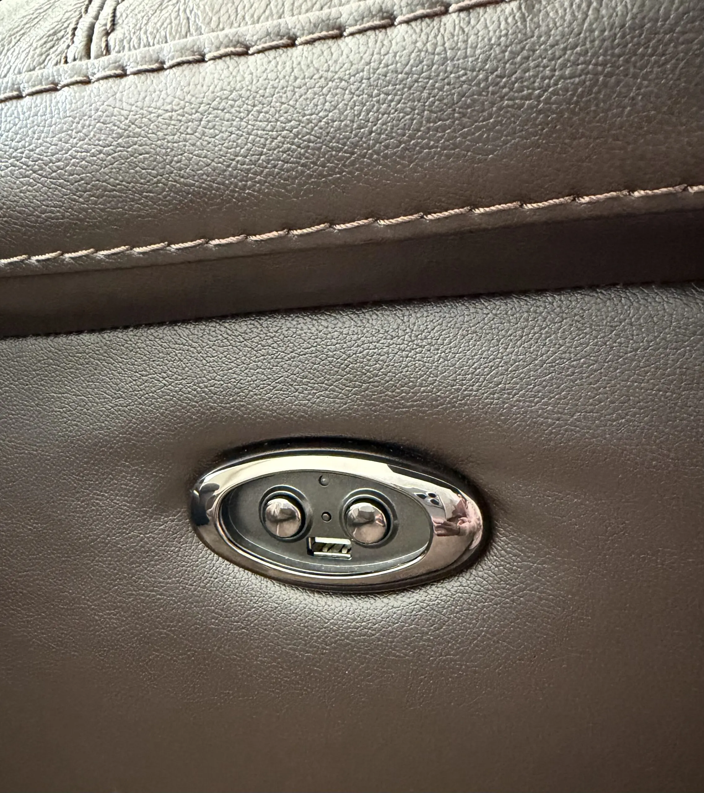 DFS Tristan dark brown sofa premium leather 3 seater, 2 seater sofa, recliner chair and storage foot stool sofa set