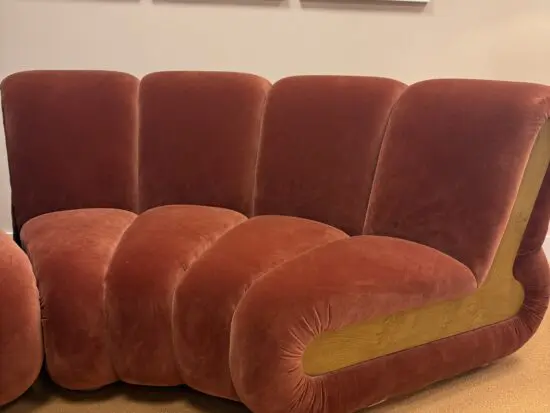 Soho Home Noelle Modular Curved Armchairs x 2/Sofa velvet rust