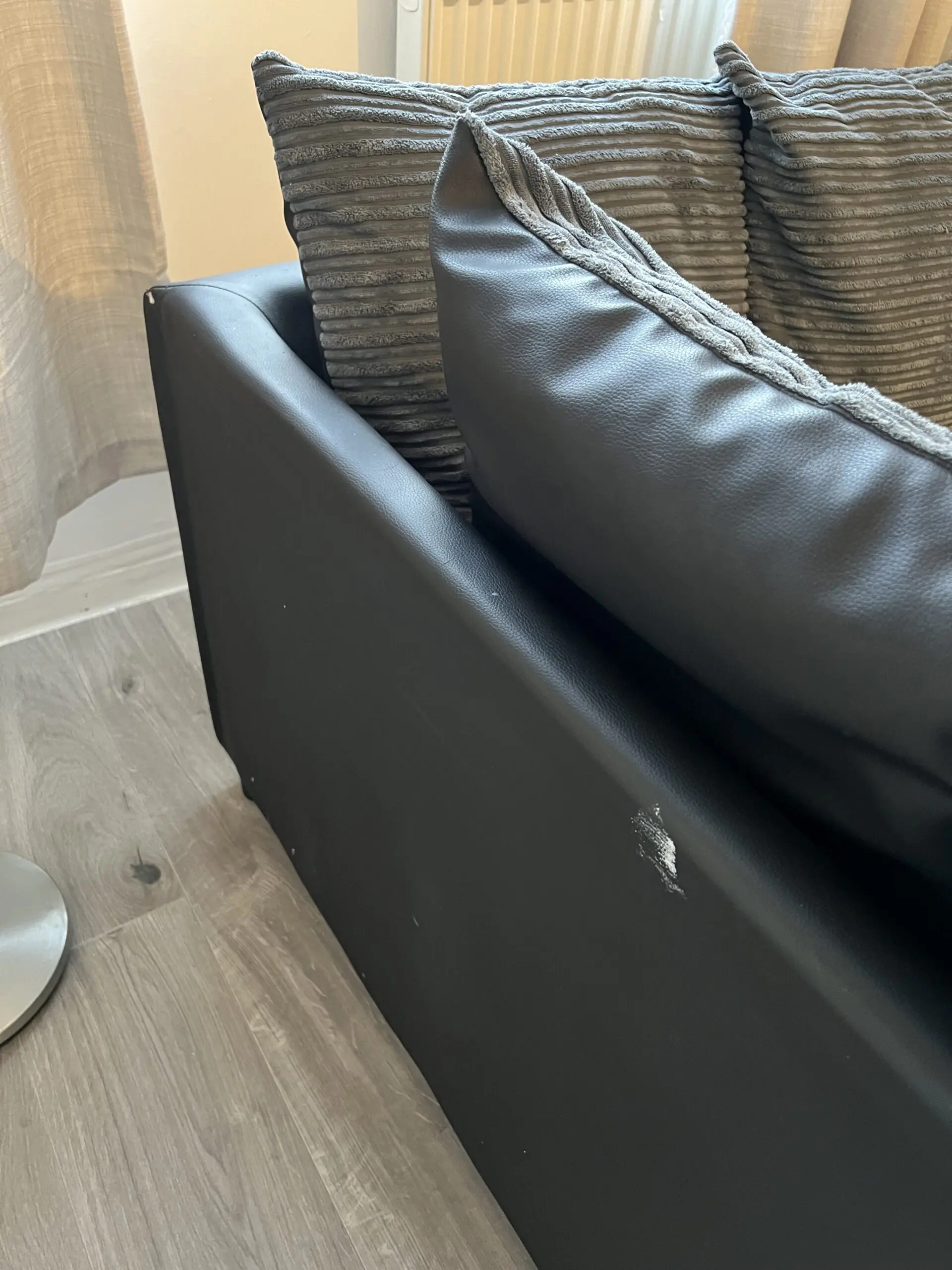 Argos Harry fabric right hand corner sofa charcoal