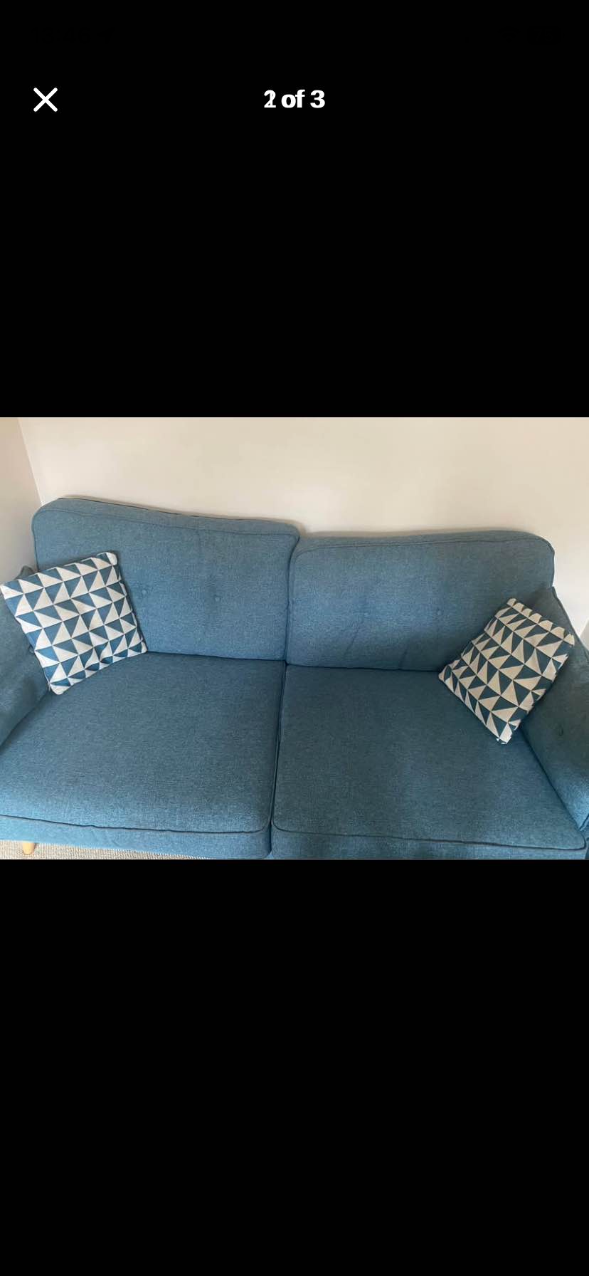 DFS Teal 3 seater sofa
