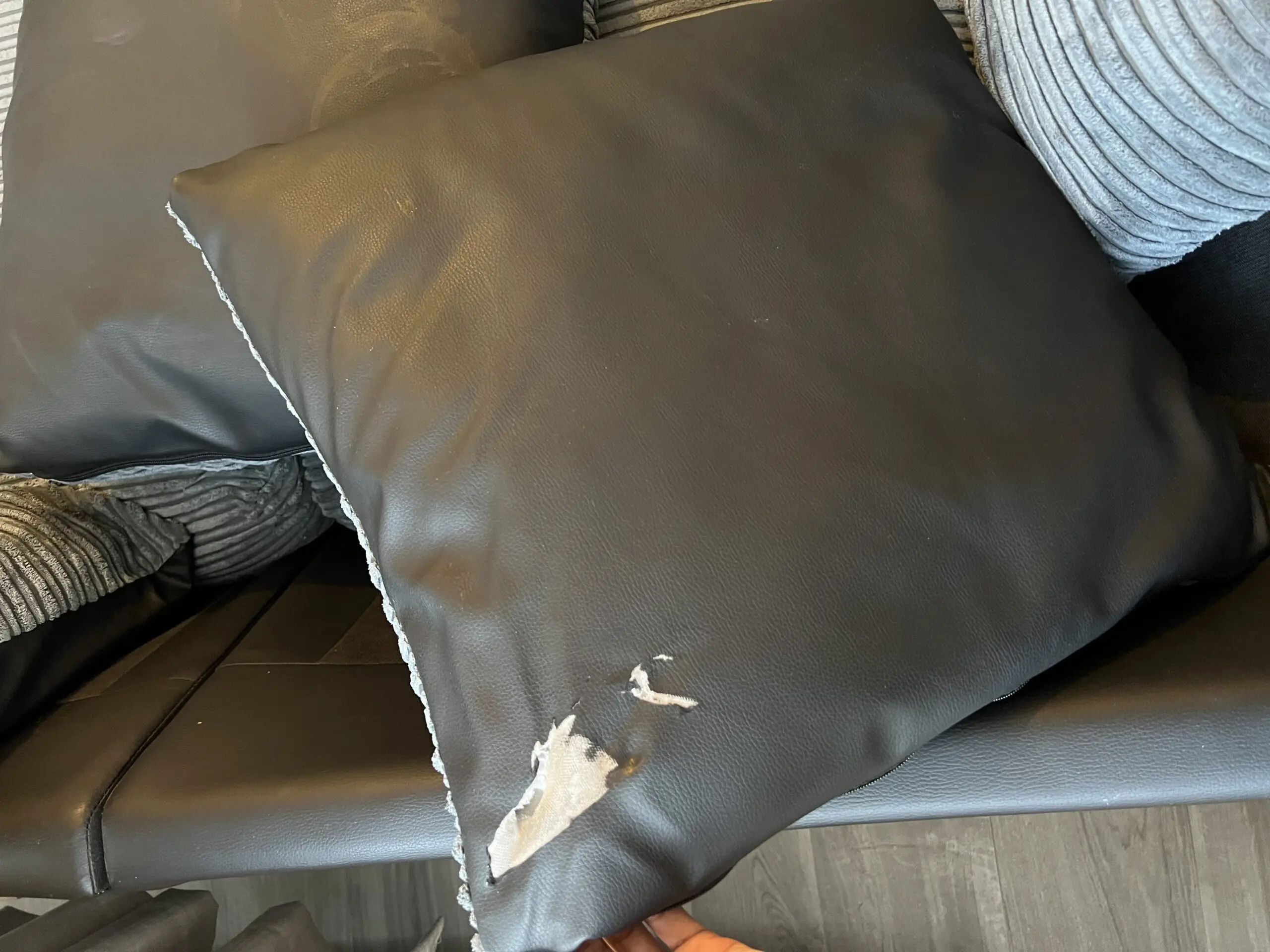 Argos Harry fabric right hand corner sofa charcoal