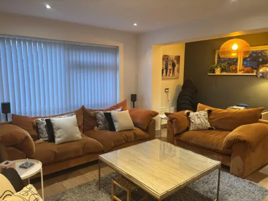 Barker & Stonehouse Hoxton in Marmalade 4 seater sofa and snuggler