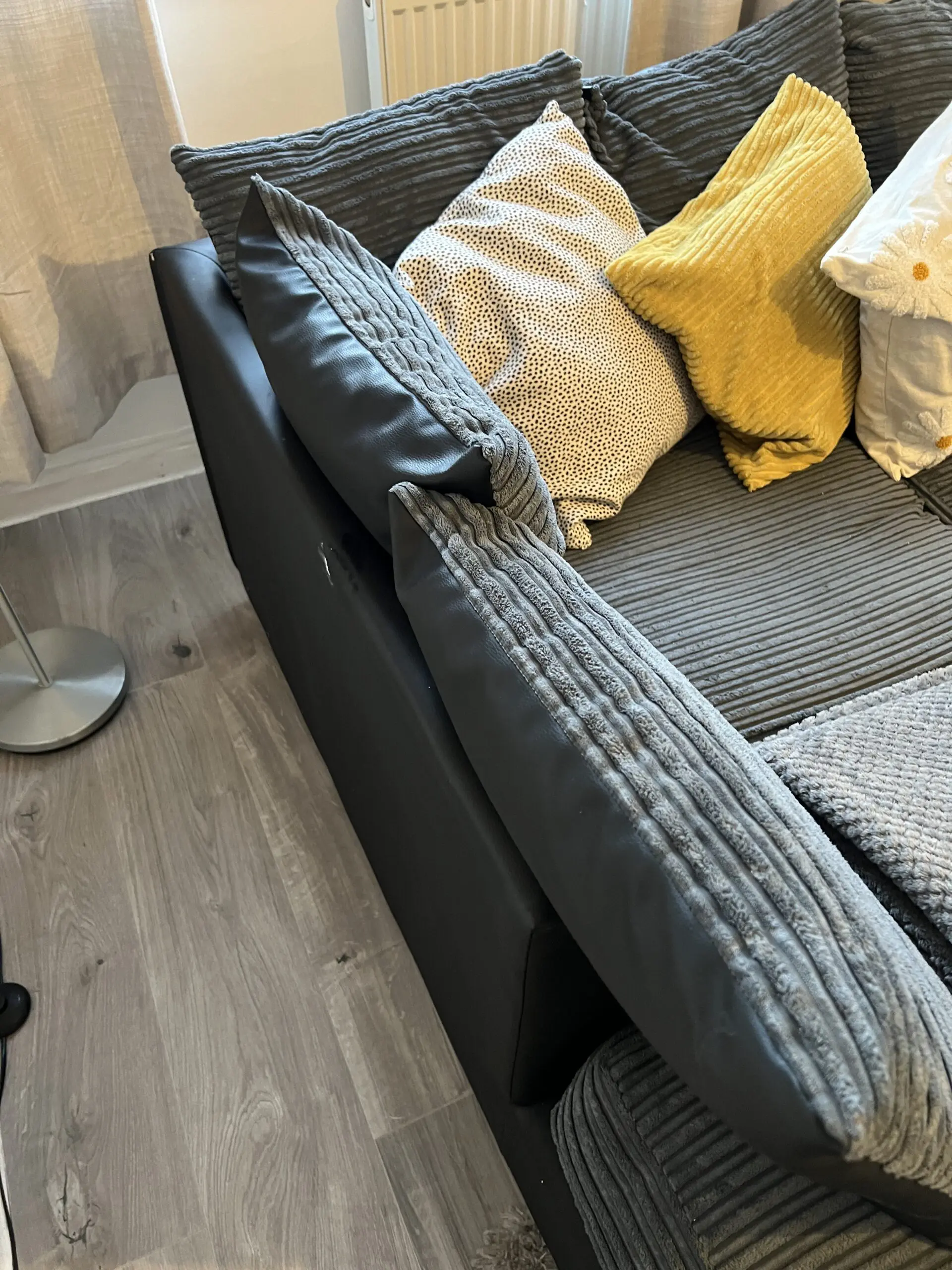 Argos Harry fabric right hand corner sofa charcoal