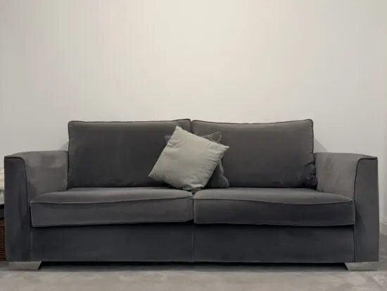 Handmade 3 seater grey sofa