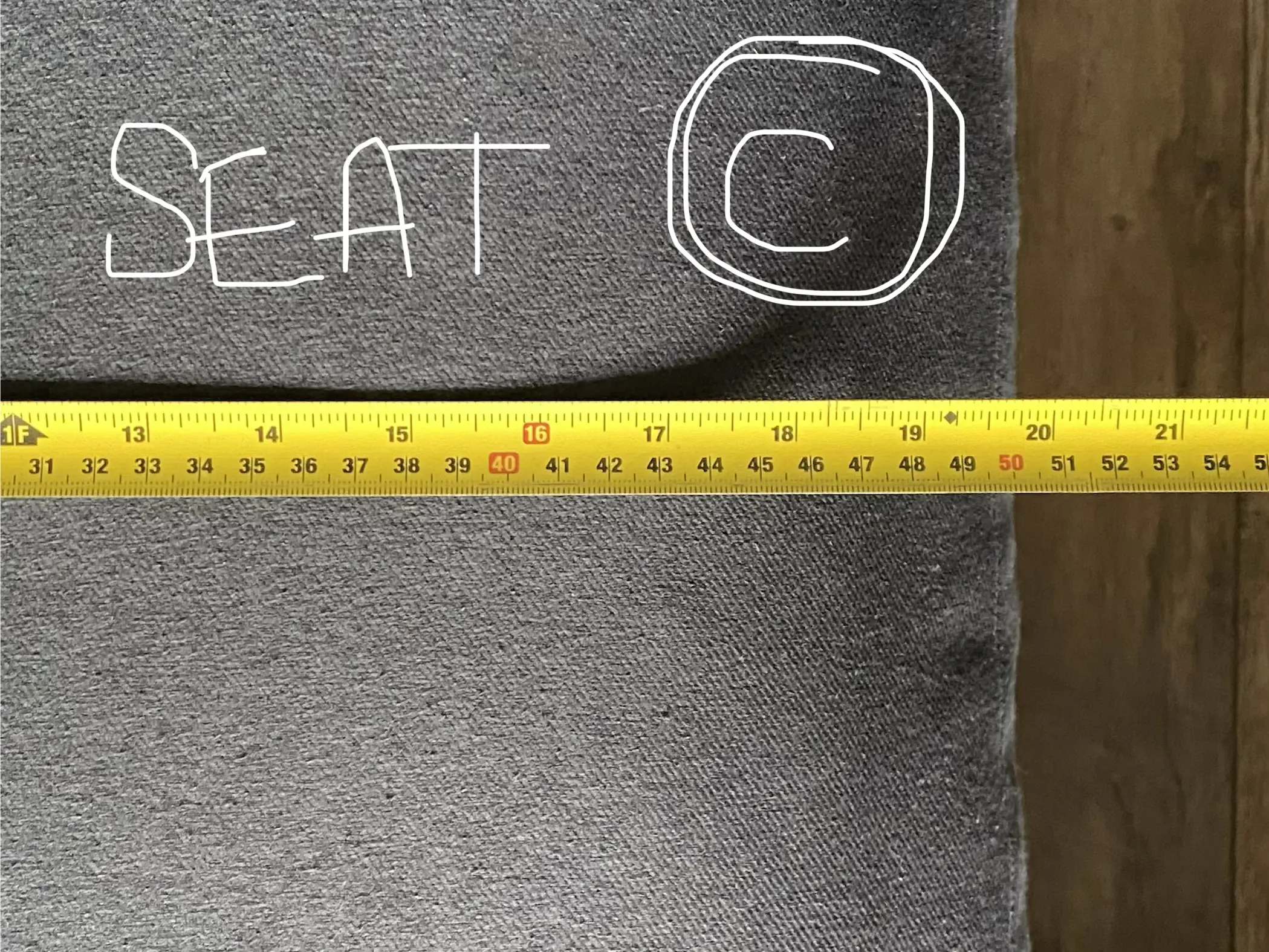 Charcoal Navy Arlo & Jacob Ferdinand Chaise sofa