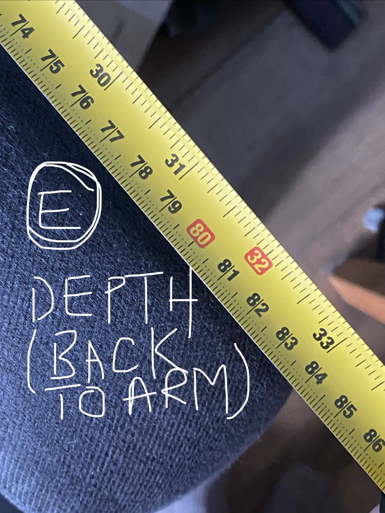 Charcoal Navy Arlo & Jacob Ferdinand Chaise sofa