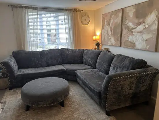 Sofology Fairmont corner suite, 3 seater sofa & pouffe