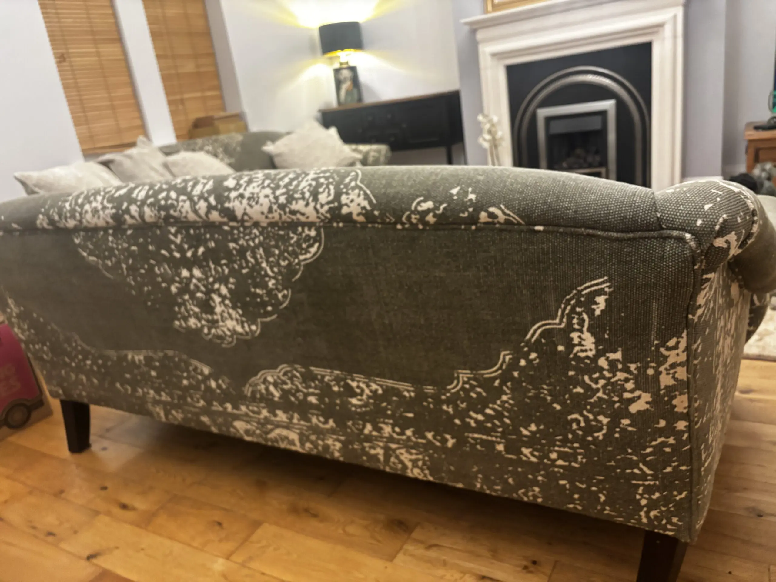 Tetrad Jacaranda sofa in Bagru