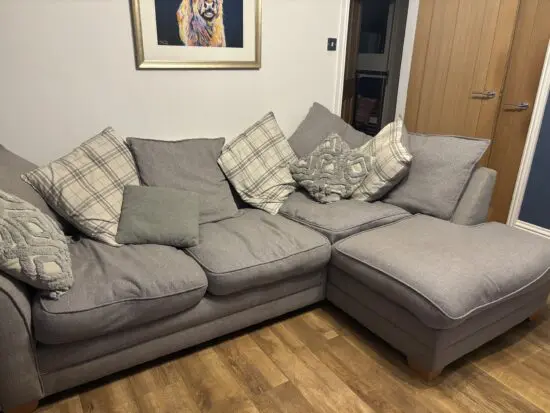 Grey corner sofa
