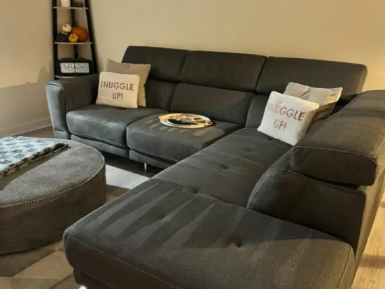 DFS ICONICA electric reclining left hand facing sofa