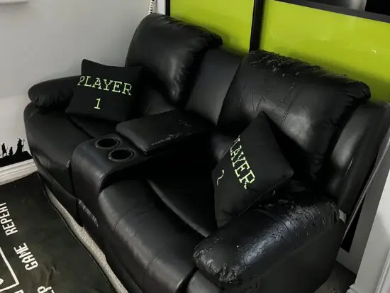 2 Seater Faux Leather Manual Recliner Sofa – Comfortable & Functional