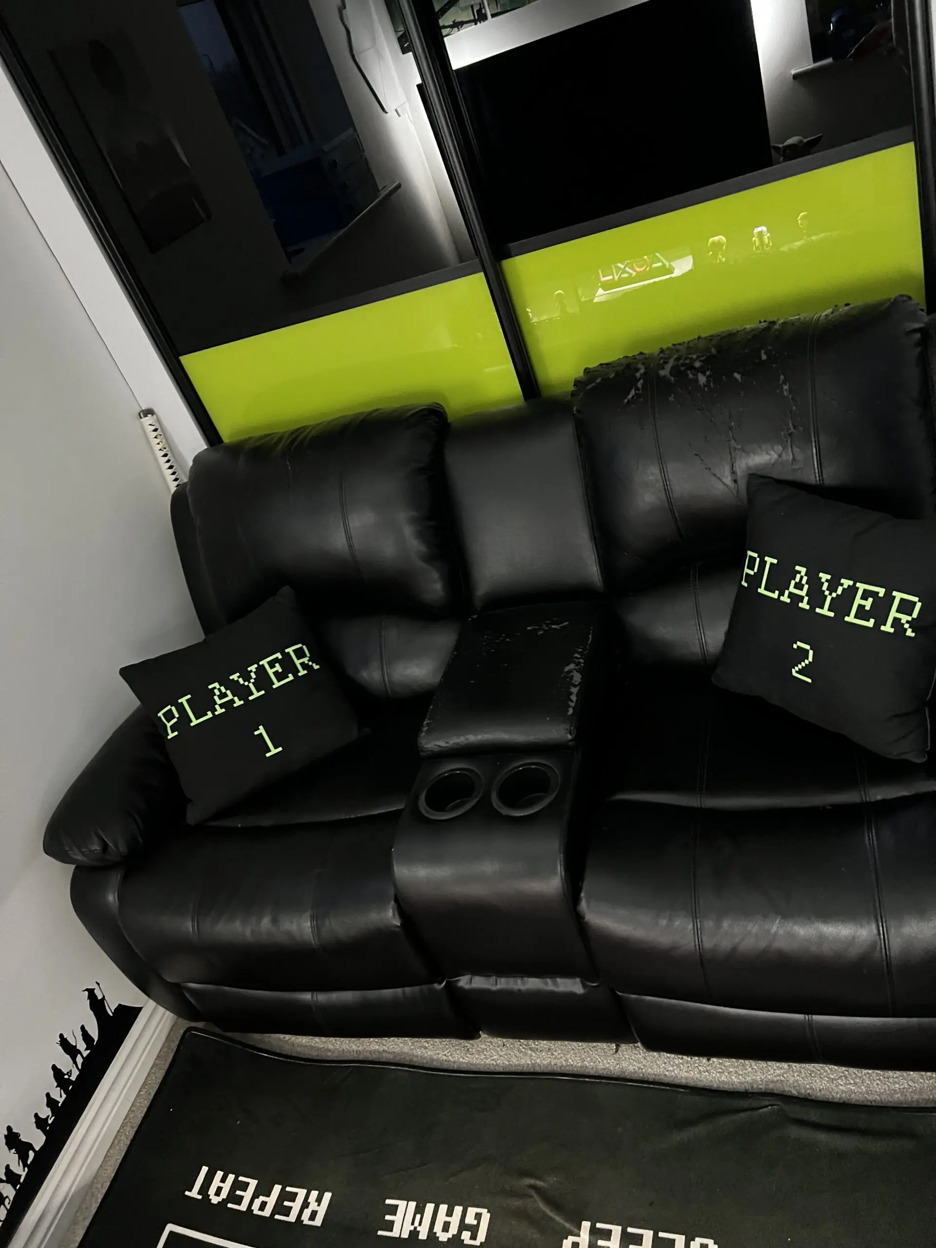 2 Seater Faux Leather Manual Recliner Sofa – Comfortable & Functional