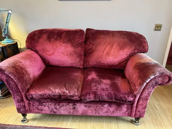 Much loved chenille Laura Ashley sofa