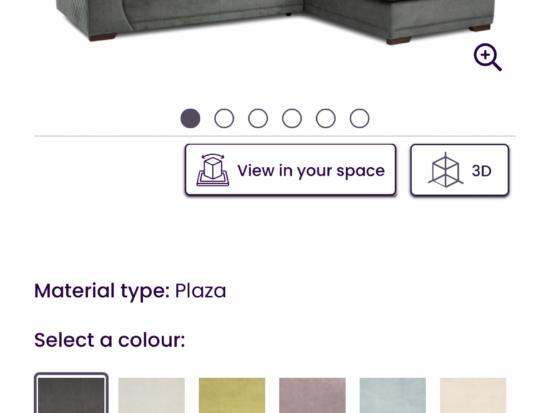 DFS Okra grey corner sofa