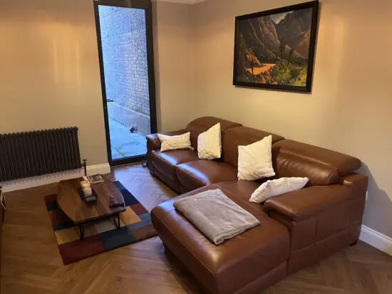 Sofology Laurence 3 Seater Chaise With Power Recliner - Brown