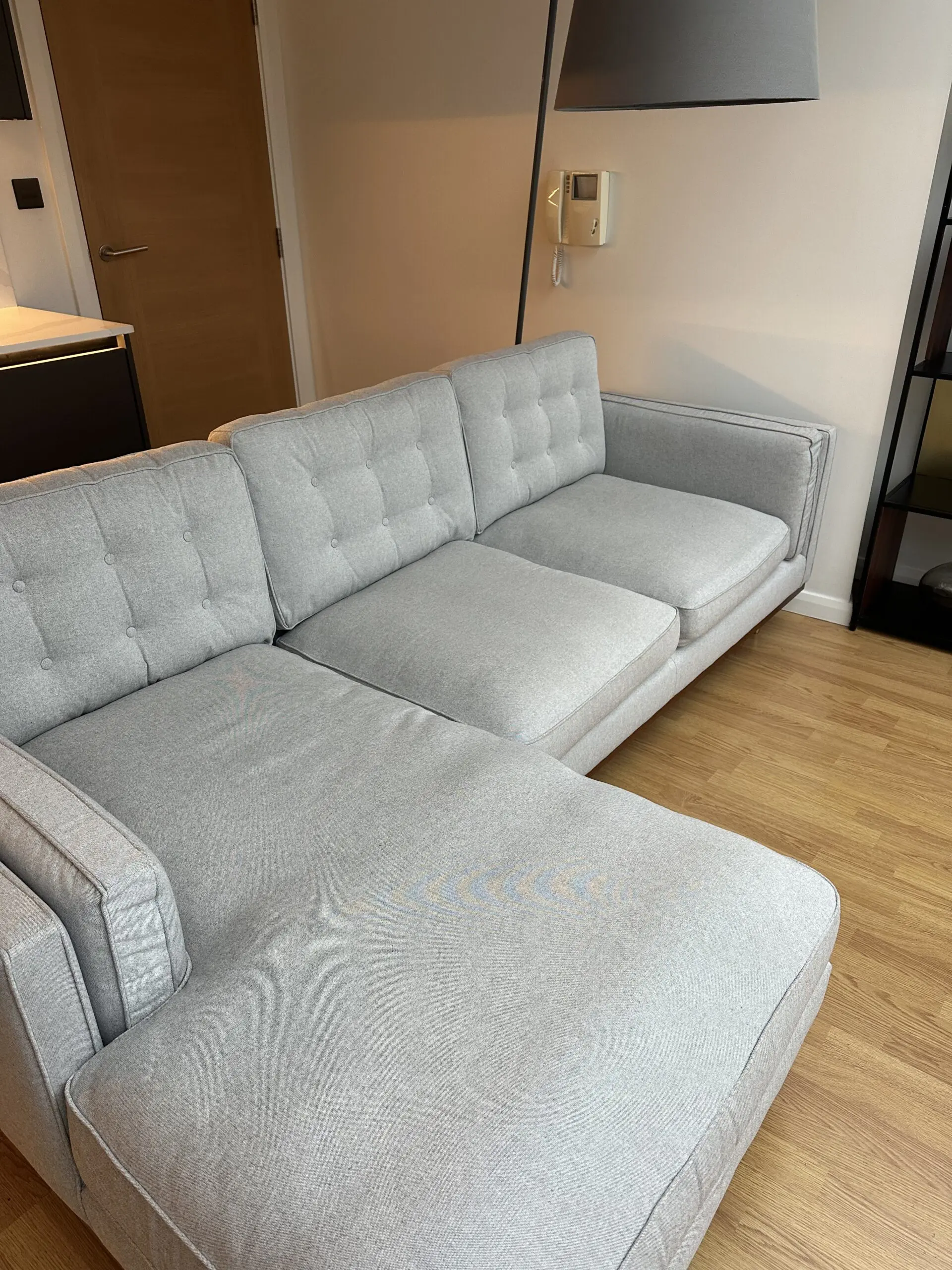 John Lewis and Swoon Lyon Grand 3 seater chaise sofa