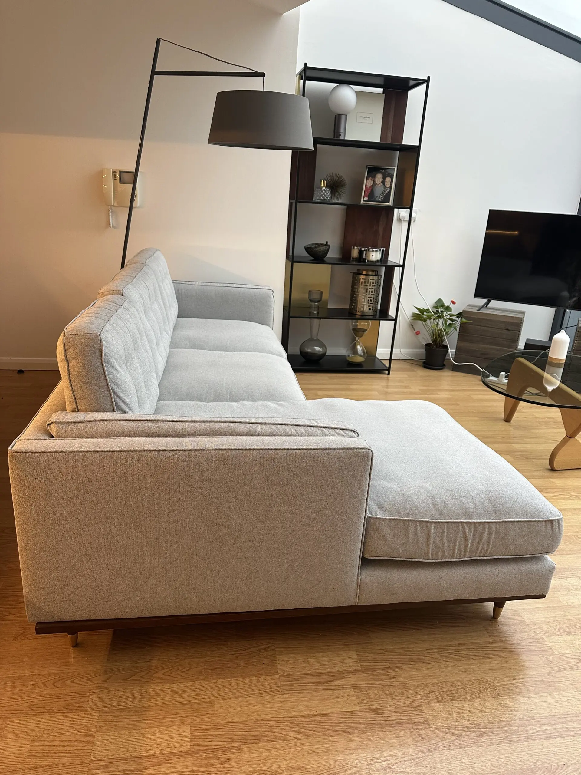 John Lewis and Swoon Lyon Grand 3 seater chaise sofa