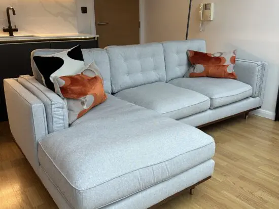 John Lewis and Swoon Lyon Grand 3 seater chaise sofa