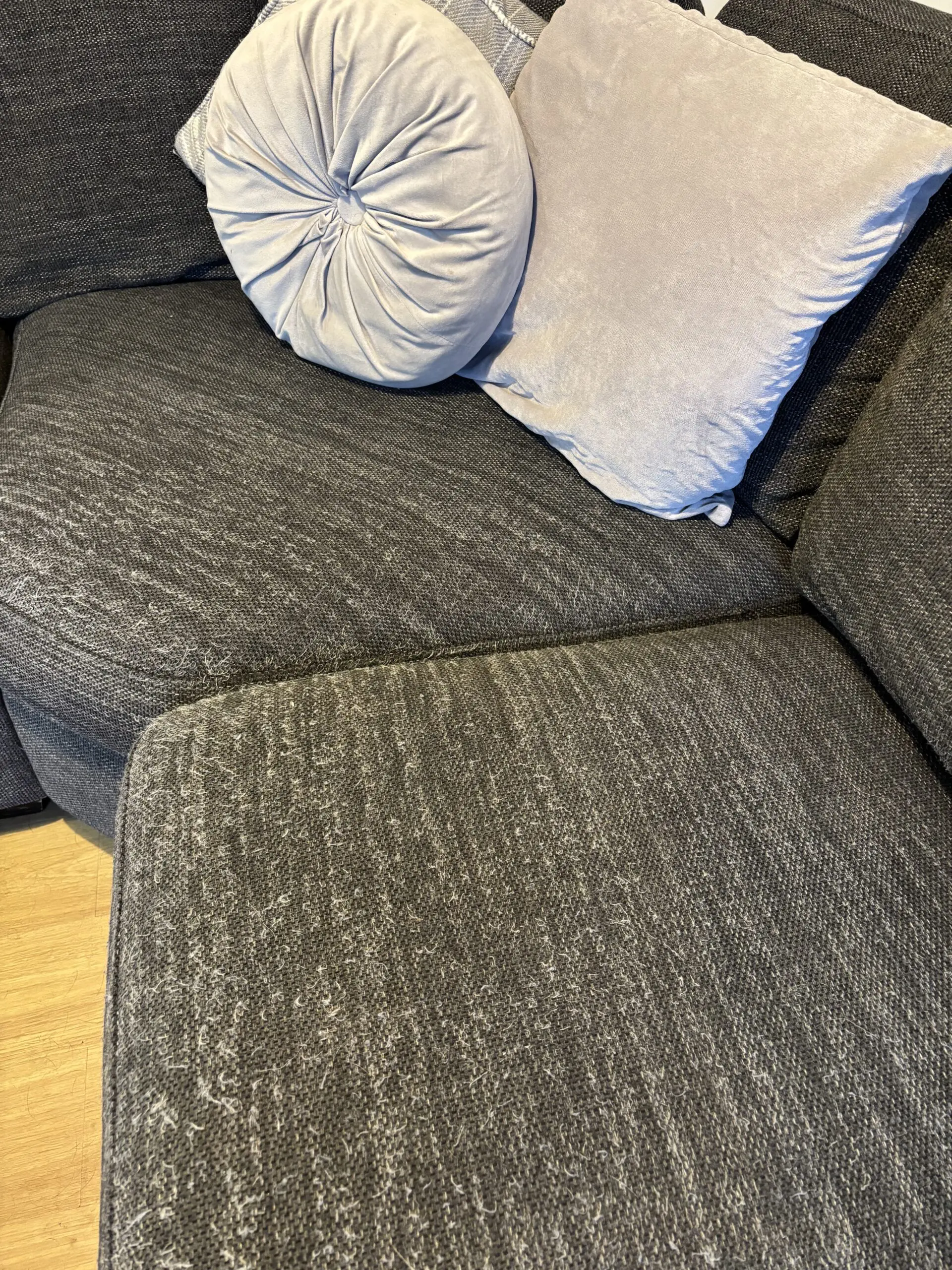 Large Grey L-Shaped Sofa