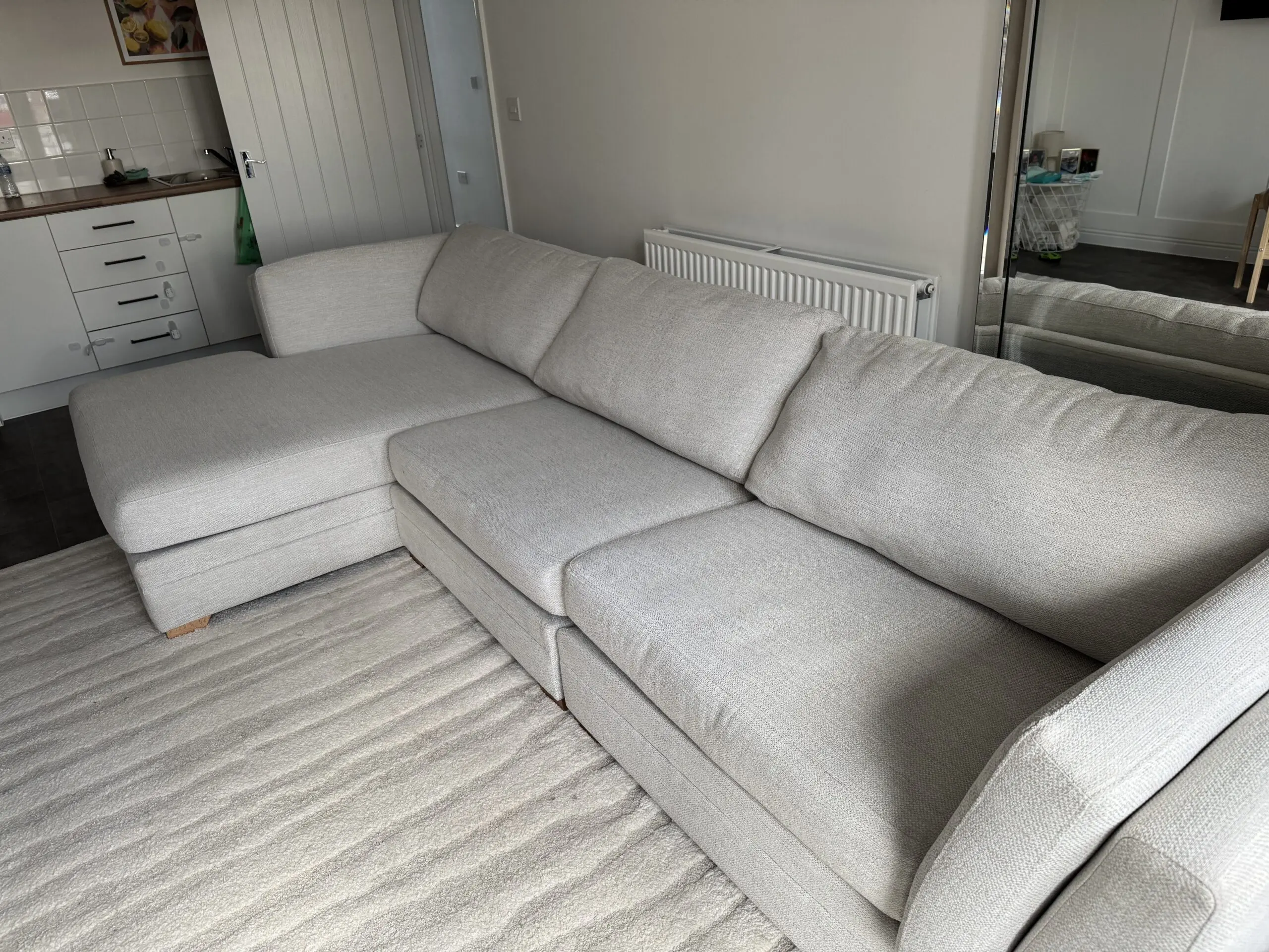 DFS Long Beach Chaise Sofa in Oyster