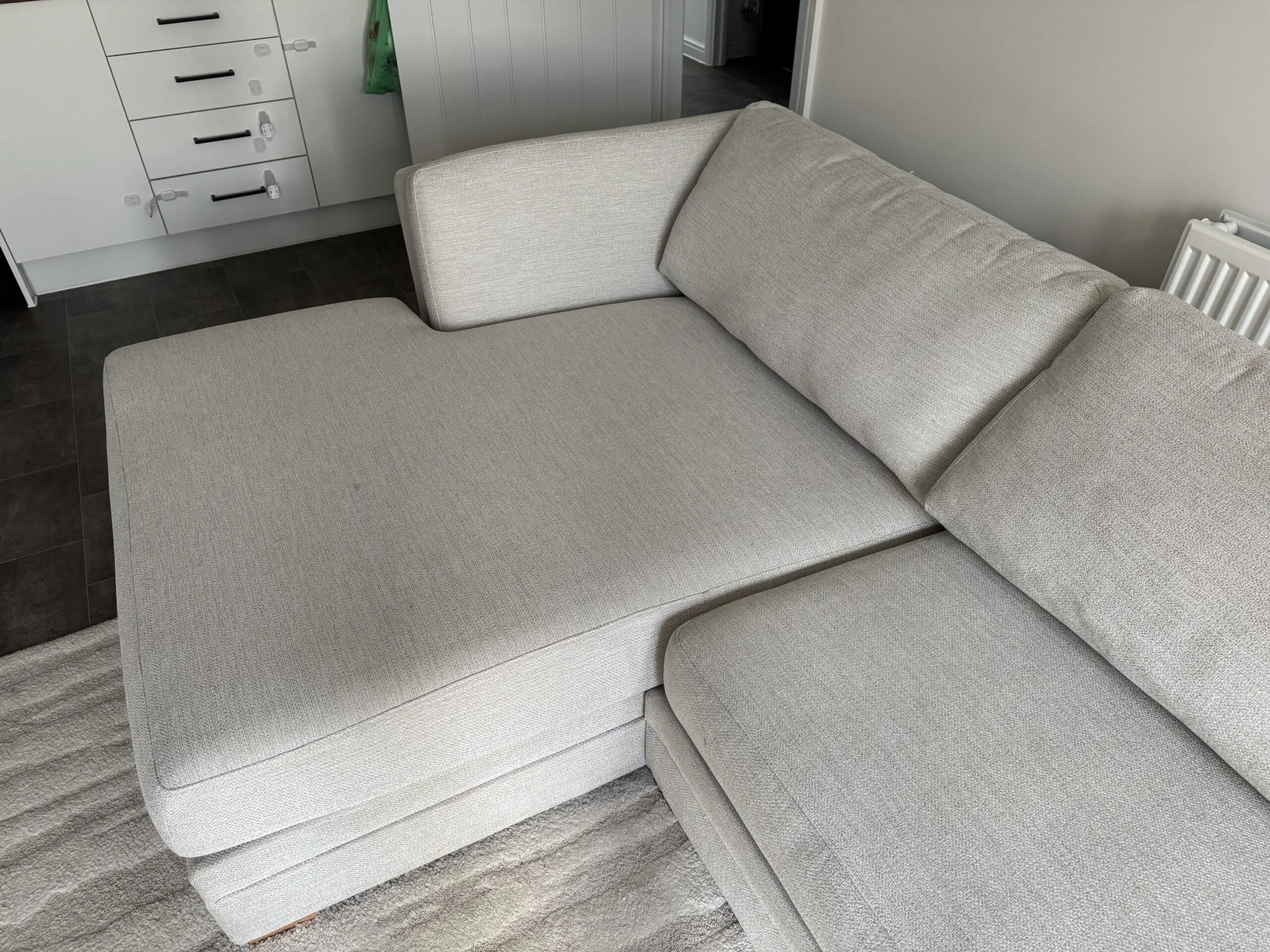 DFS Long Beach Chaise Sofa in Oyster