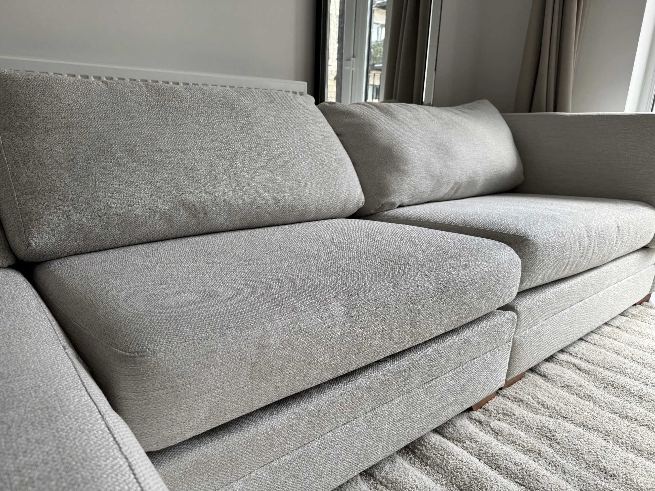 DFS Long Beach Chaise Sofa in Oyster