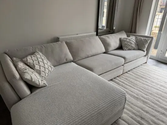 DFS Long Beach Chaise Sofa in Oyster