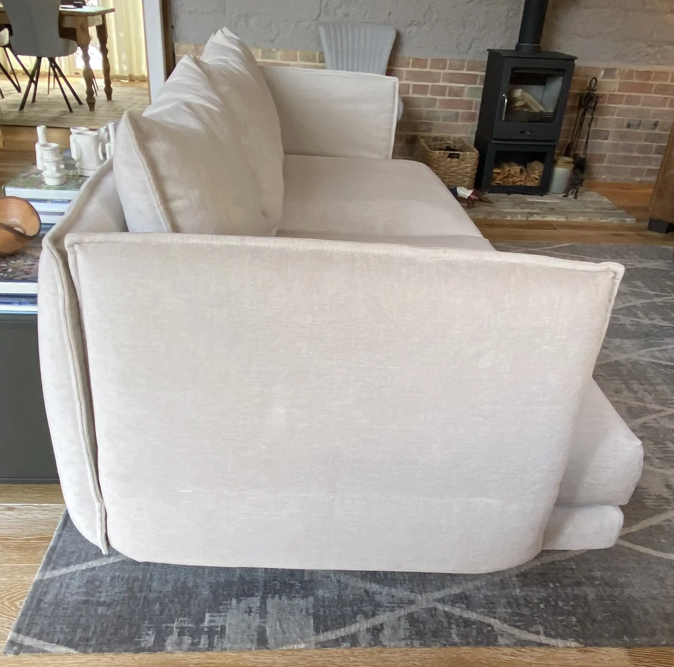 King Living Large Beige Zaza 3 Seater Sofa