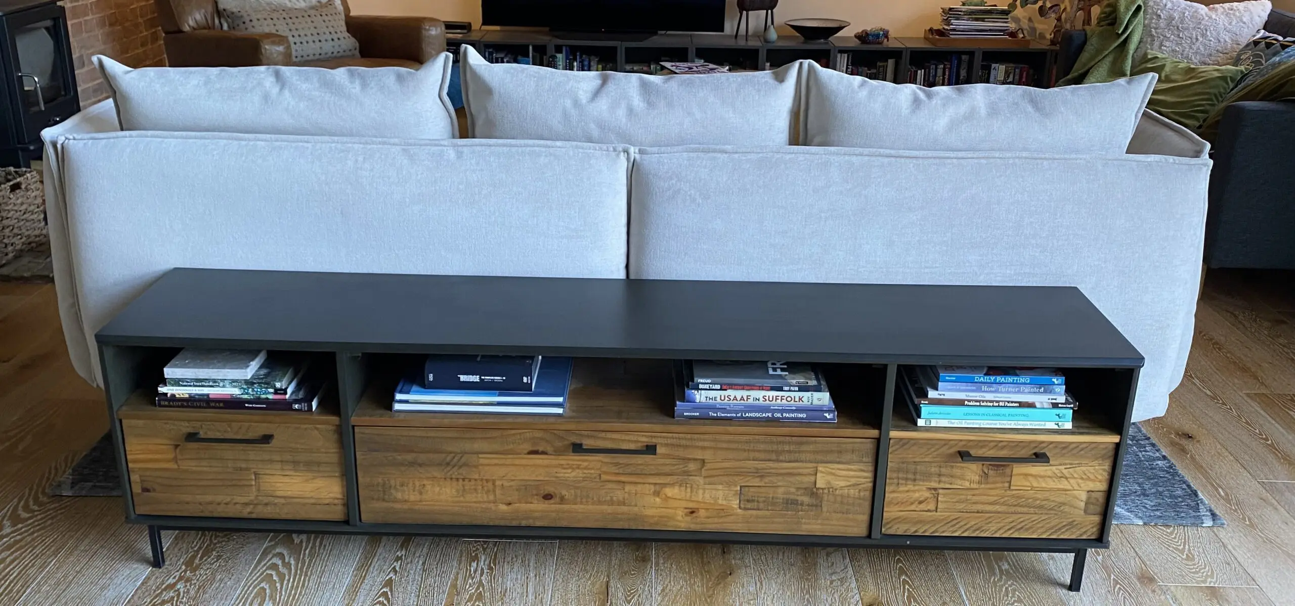 King Living Large Beige Zaza 3 Seater Sofa