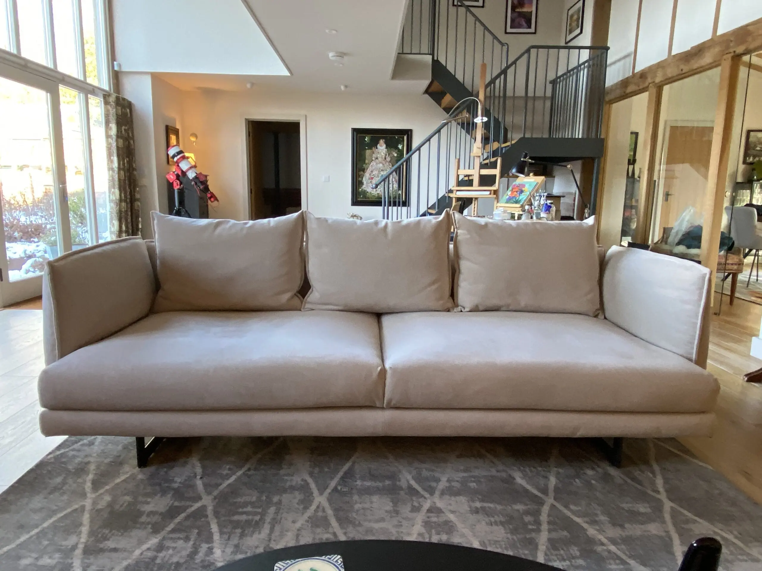 King Living Large Beige Zaza 3 Seater Sofa