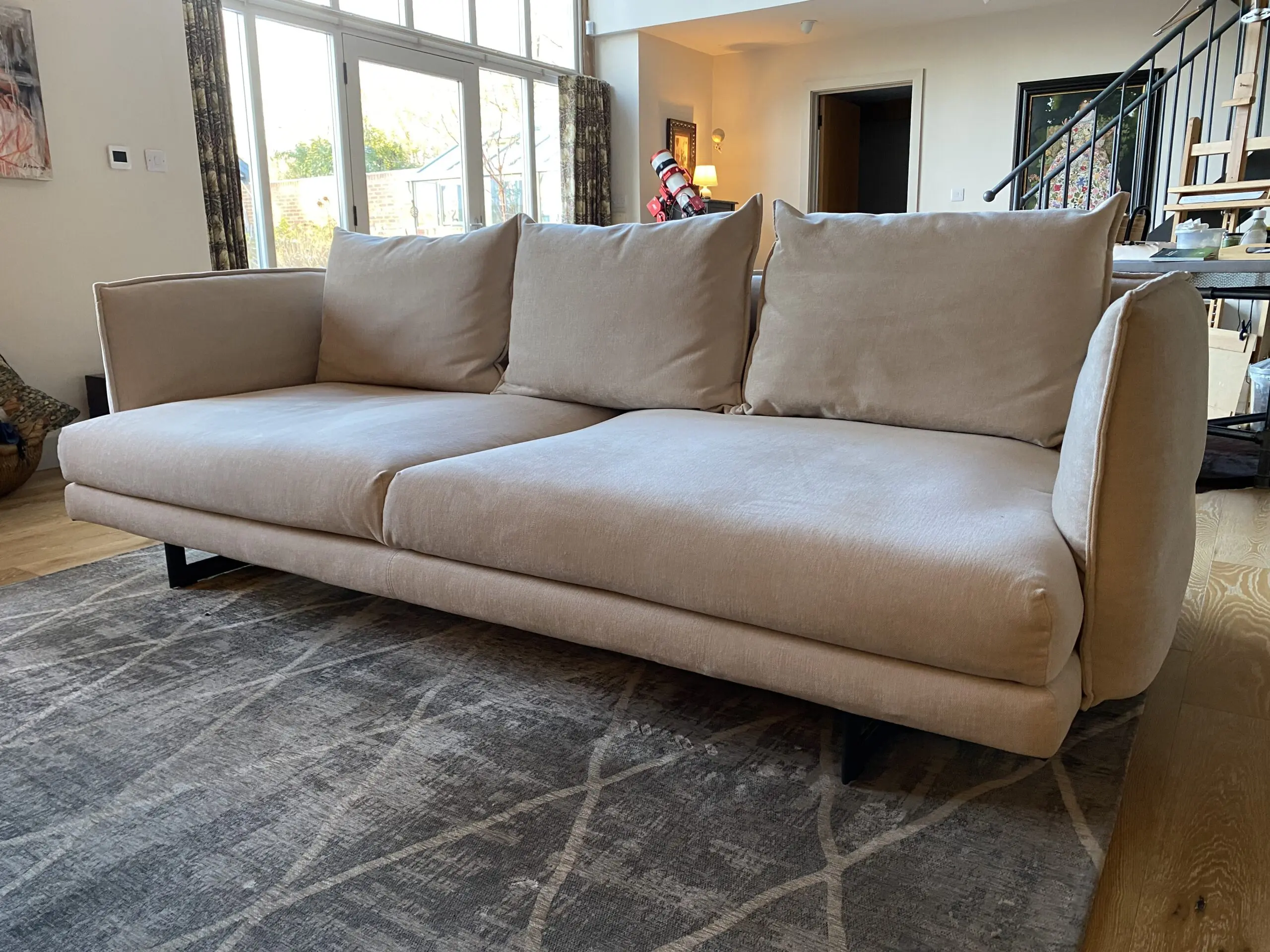 King Living Large Beige Zaza 3 Seater Sofa