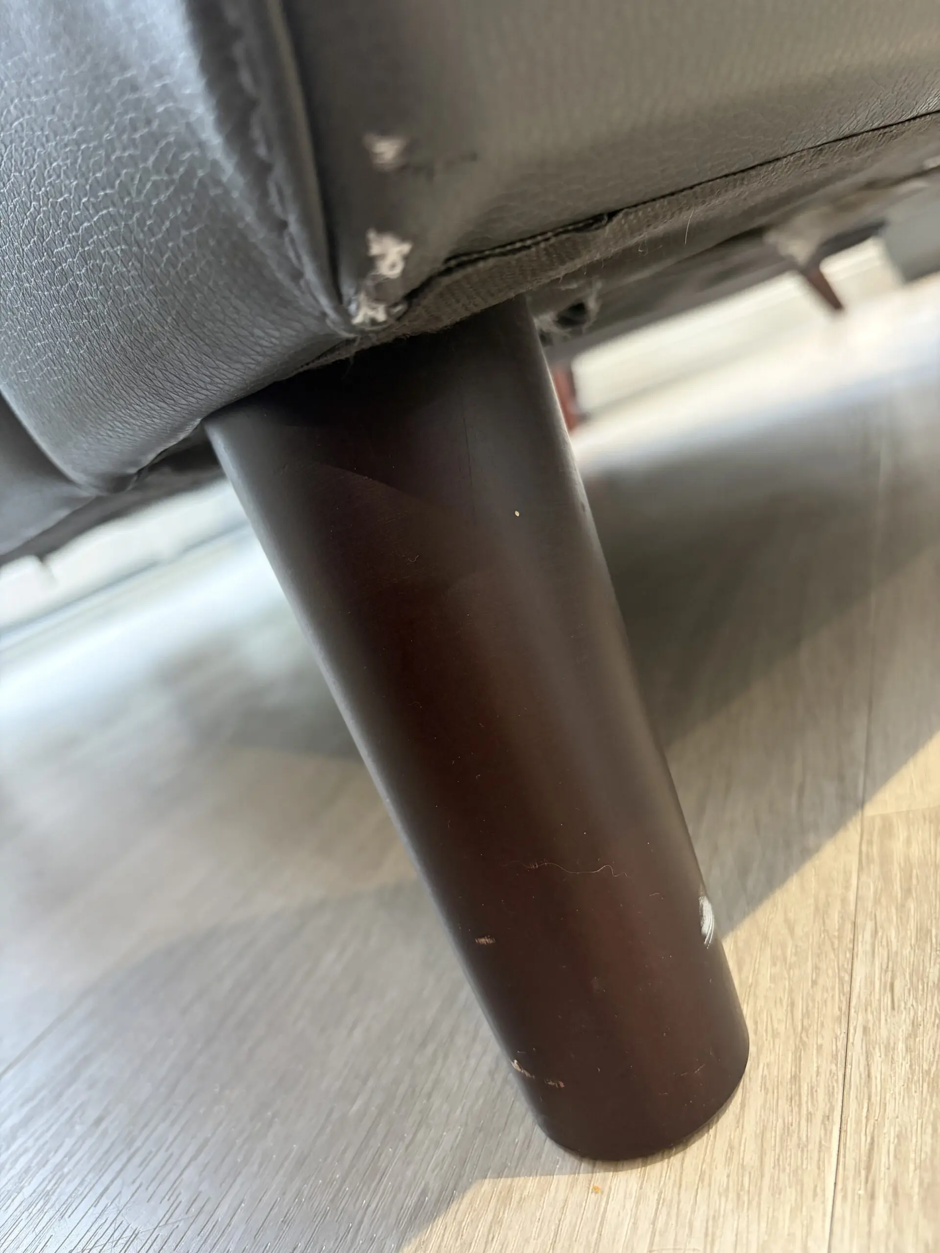 DFS Grey Leather Chairs