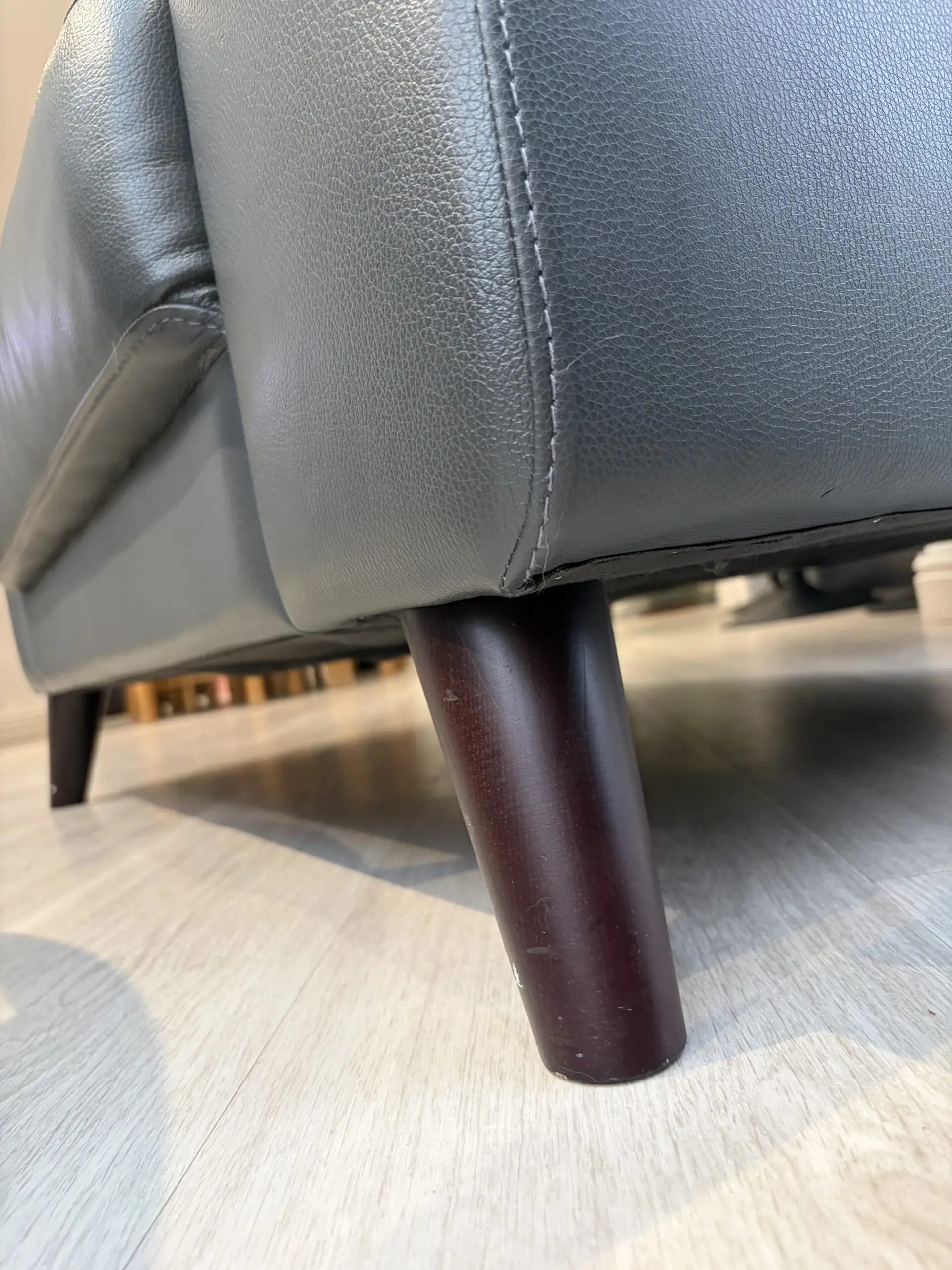 DFS Grey Leather Chairs